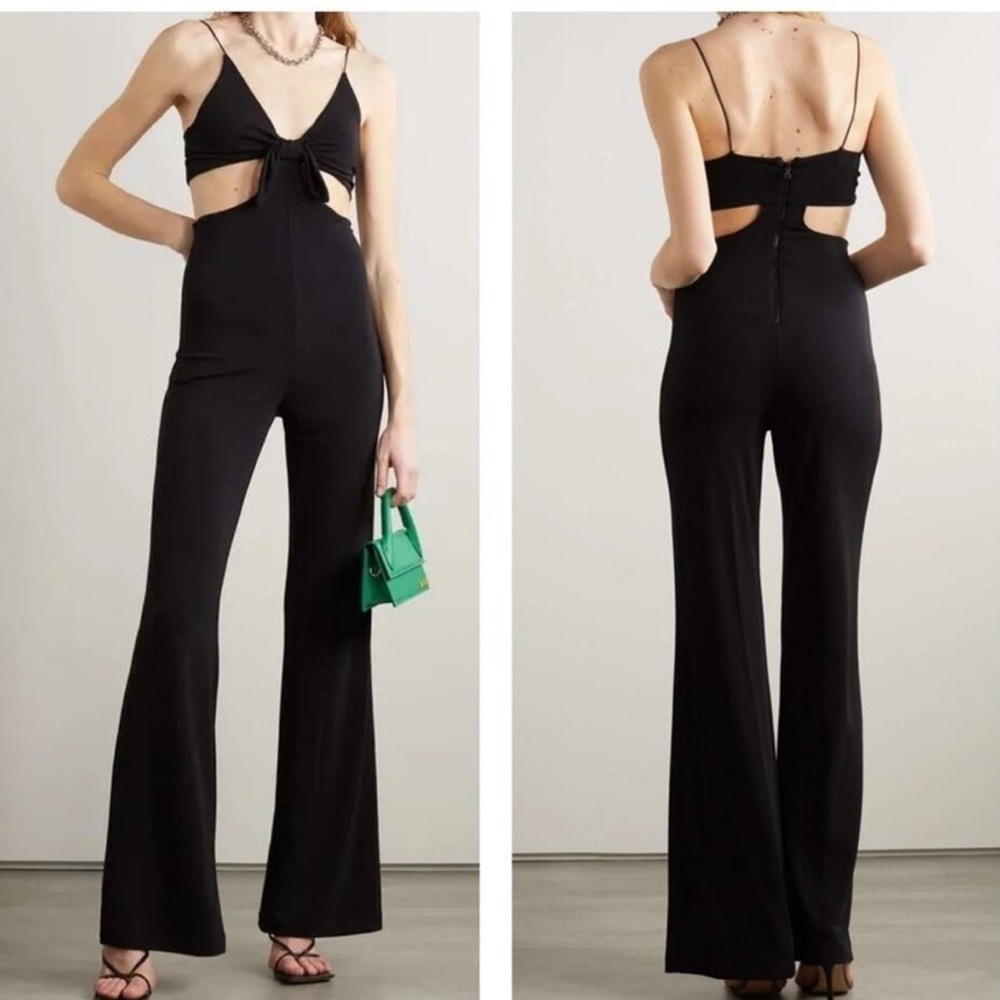 Elegant Black Cut-Out Jumpsuit